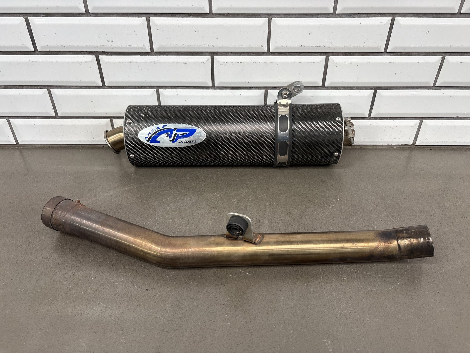 2010-2014 Kawasaki Concours 14 AREA P Carbon Fiber Slip On Exhaust System