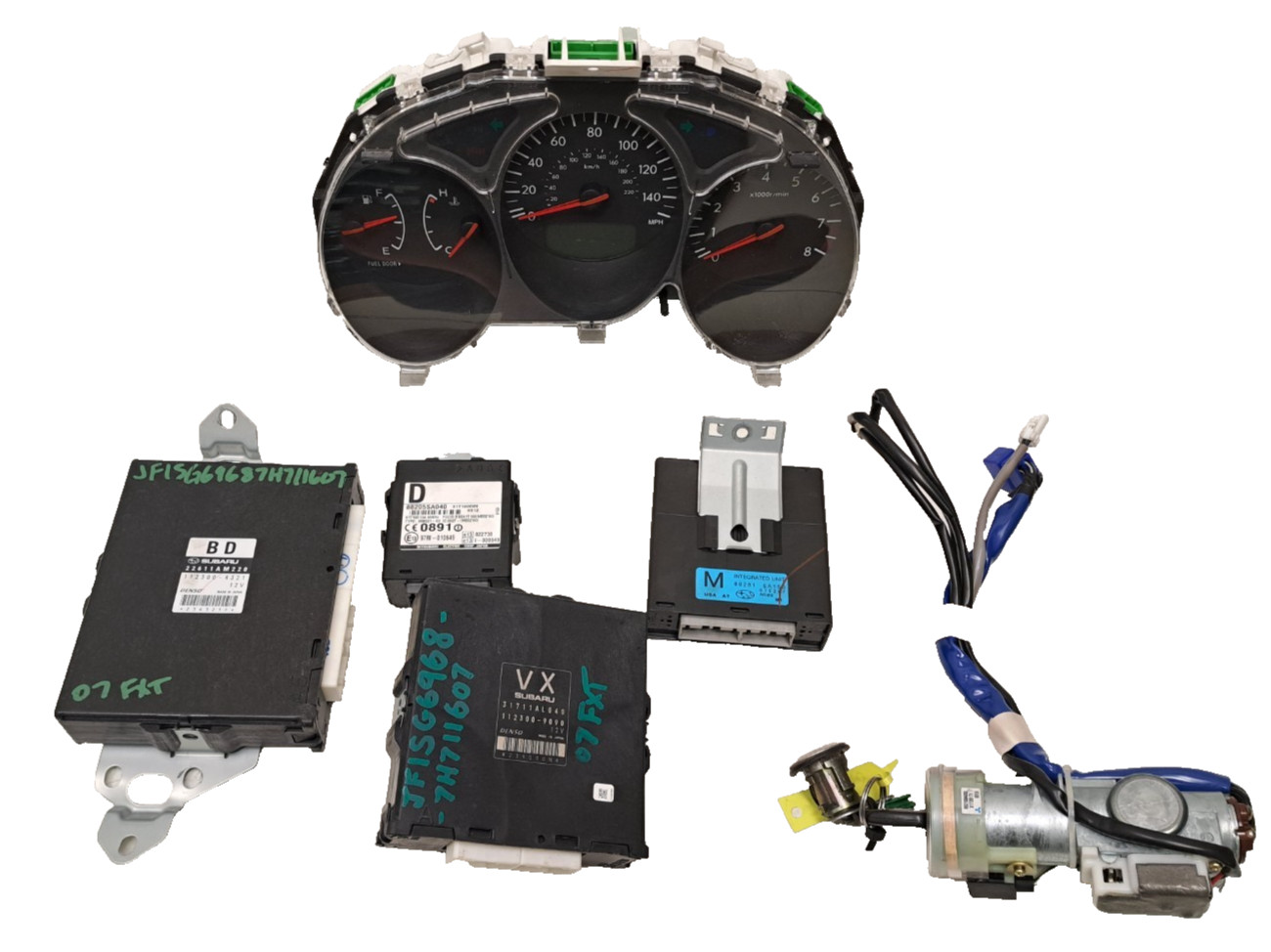 2007 Subaru Forester XT AT Ignition ECU Cluster Integrated Module Set 22611AM220