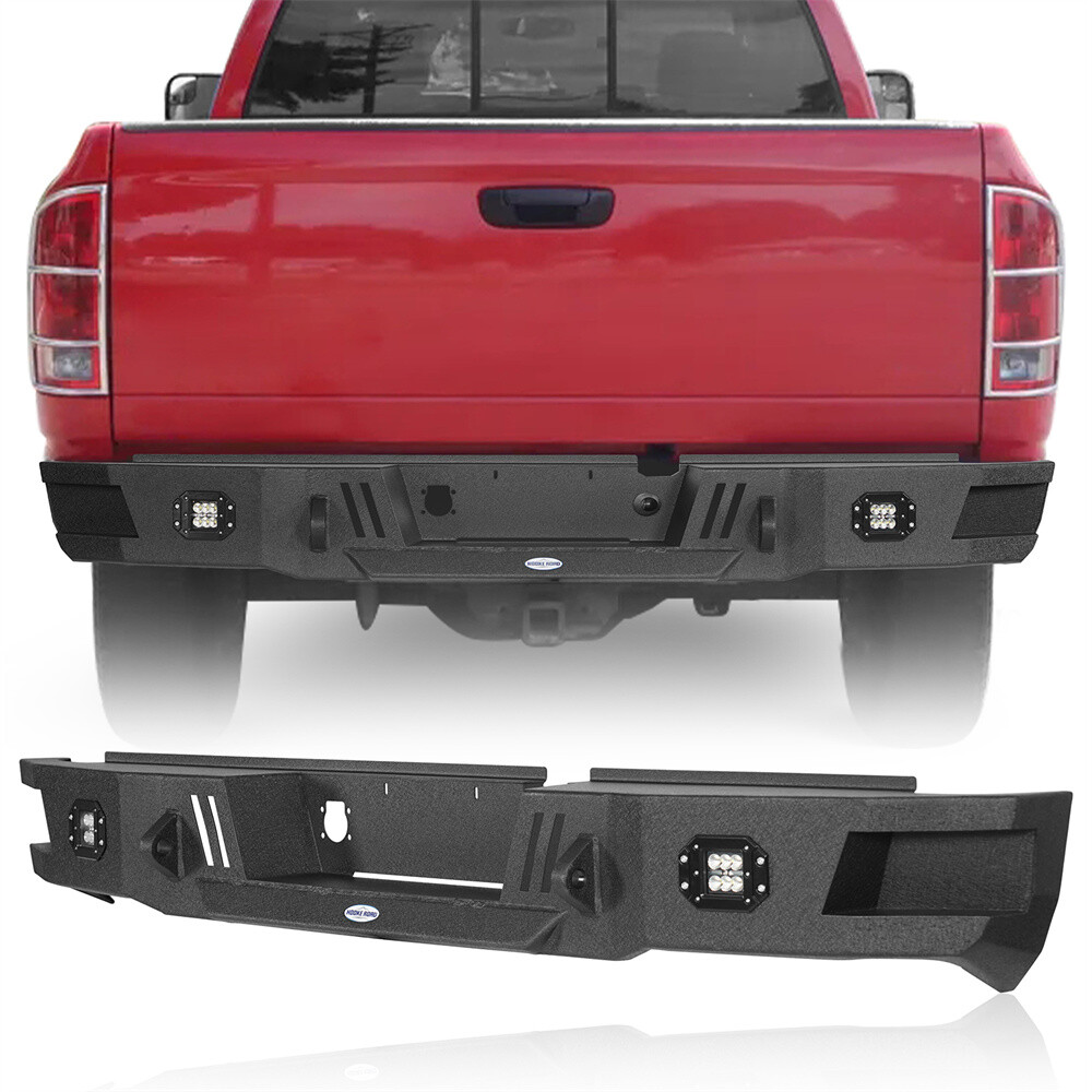For 03-09 Dodge Ram 2500 3500 Heavy Duty Steel Rear Bumper w/Light & Corner Step
