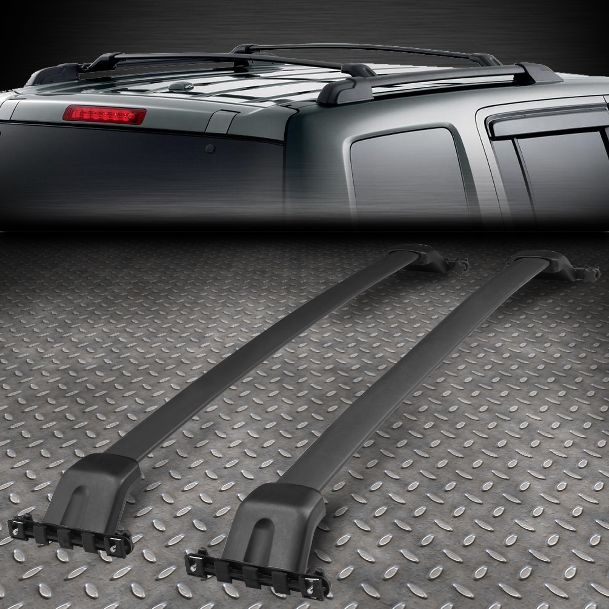 FOR 09-15 HONDA PILOT BLACK COATED ALUMINUM OE STYLE ROOF RACK/RAIL CROSS BAR FOR 09-15 HONDA PILOT BLACK COATED ALUMINUM OE STYLE ROOF RACK/RAIL CROSS BAR