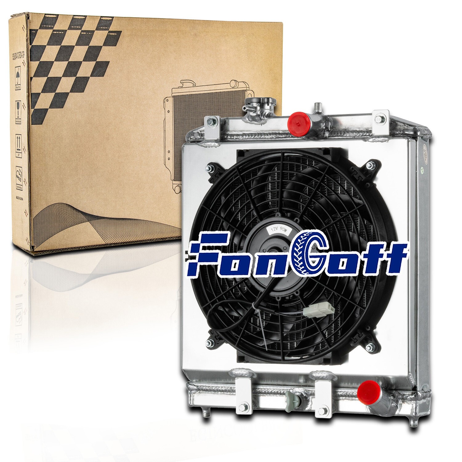 Aluminum Radiator+Shroud Fan for 1992~2001 Honda Civic EG EK Del Sol Integra 1.5