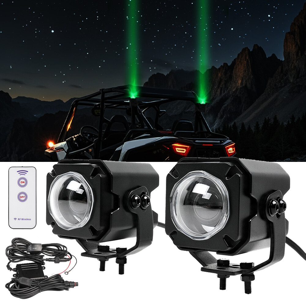 For John Deere Gator HPX 625I 825I 860I 855D XUV Pair Laser Whip Light Whipless