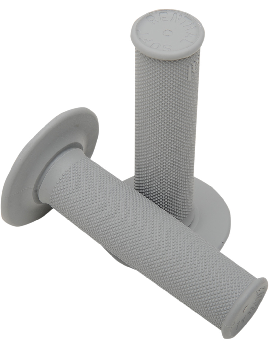 Renthal G089 MX Handlebar Grips - Soft, Full Diamond, Light Grey