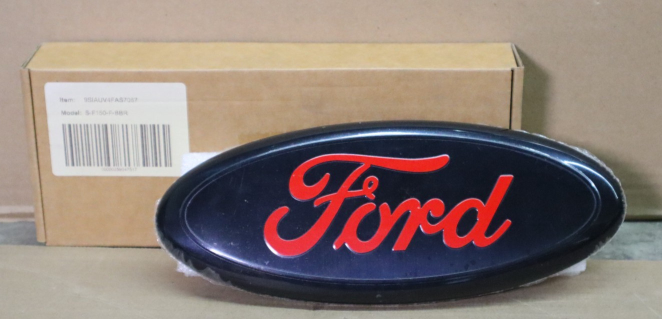 Custom RED/BLACK Emblem Badge for Front Grille Ford Truck F-150 2009-2014