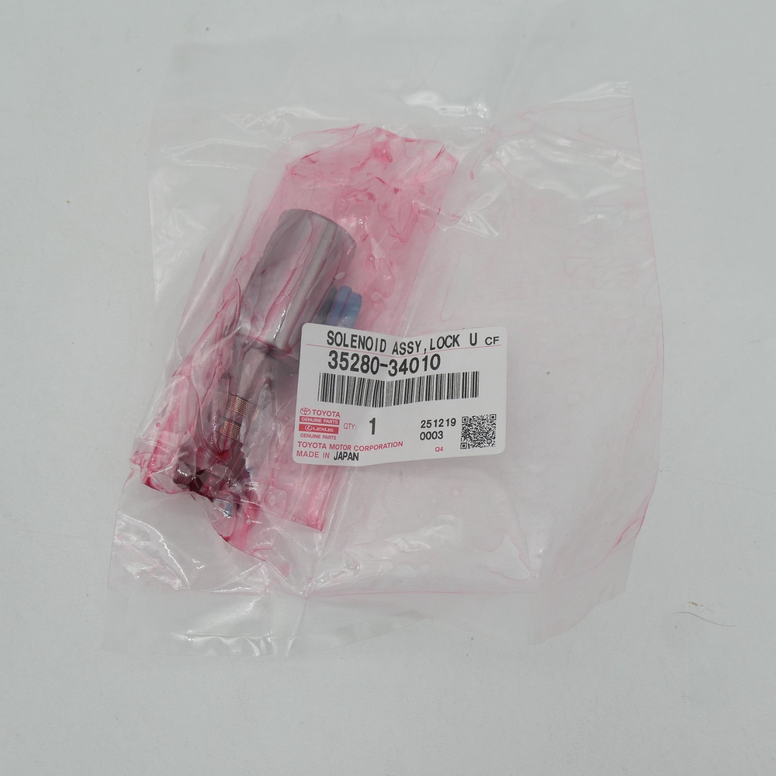 35280-34010 GENUINE OEM TOYOTA SOLENOID ASSY, LOCK 3528034010
