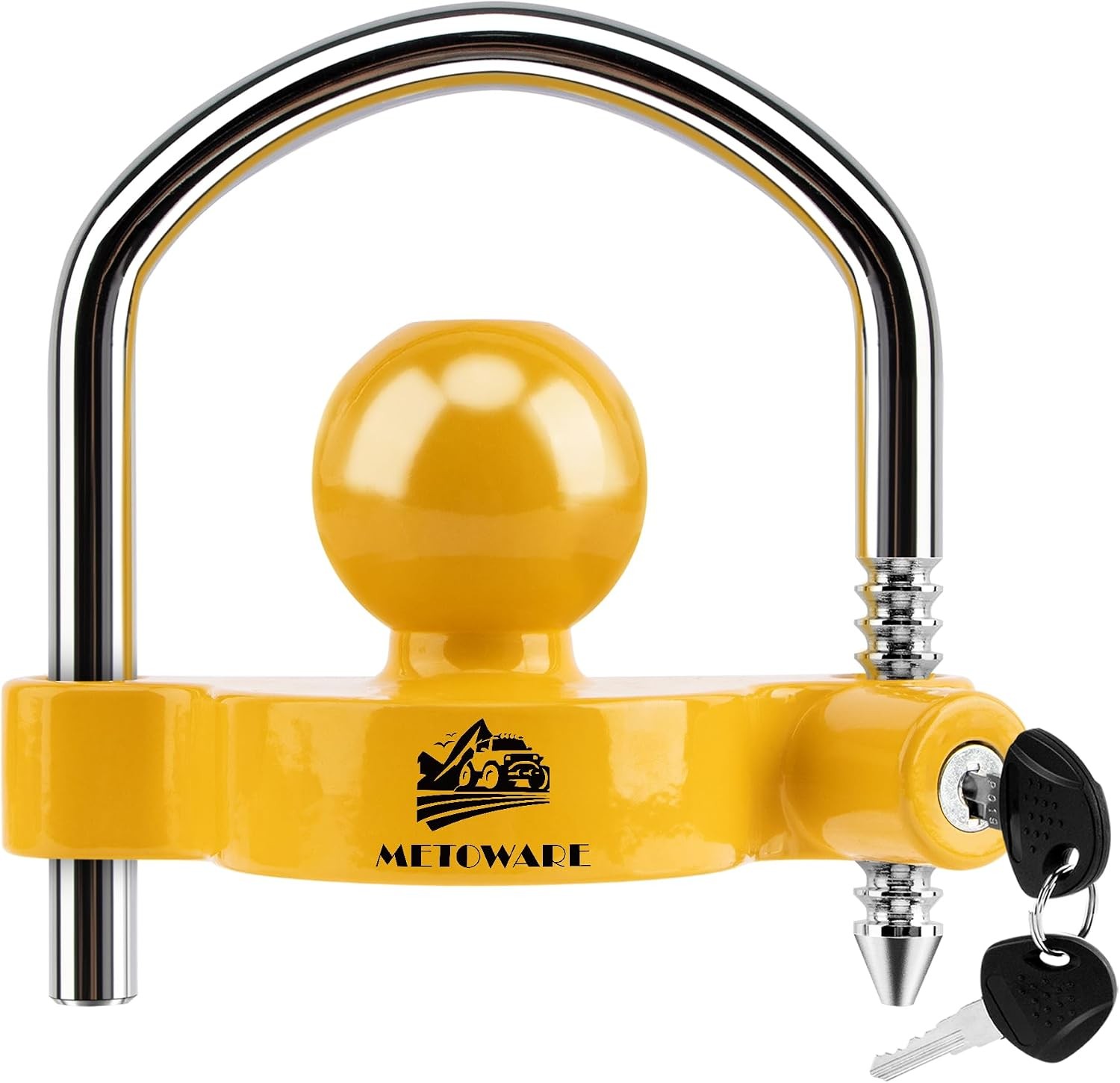 Universal Adjustable Heavy Duty Trailer Coupler Hitch Lock Towing Security Ball