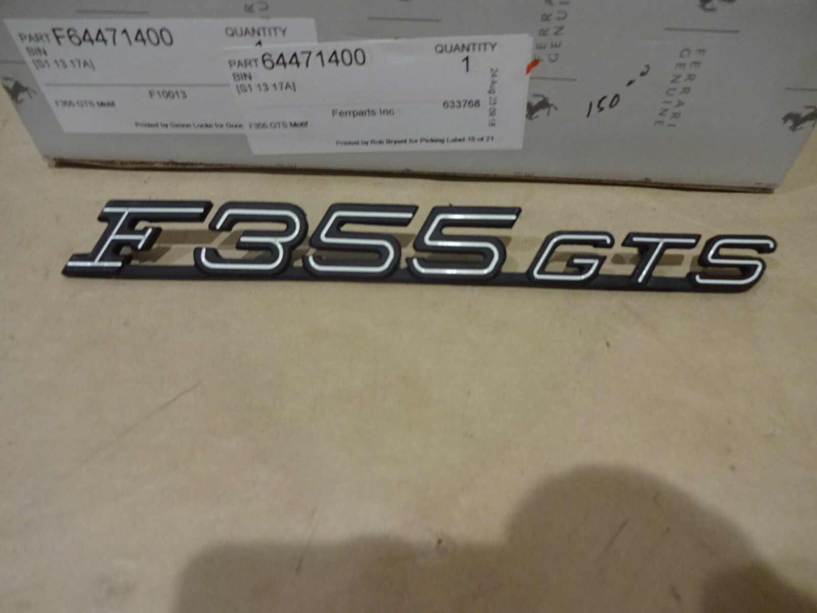 Ferrari 355 -355 GTS Motif - P/N 64471400 Ferrari 355 -355 GTS Motif - P/N 64471400