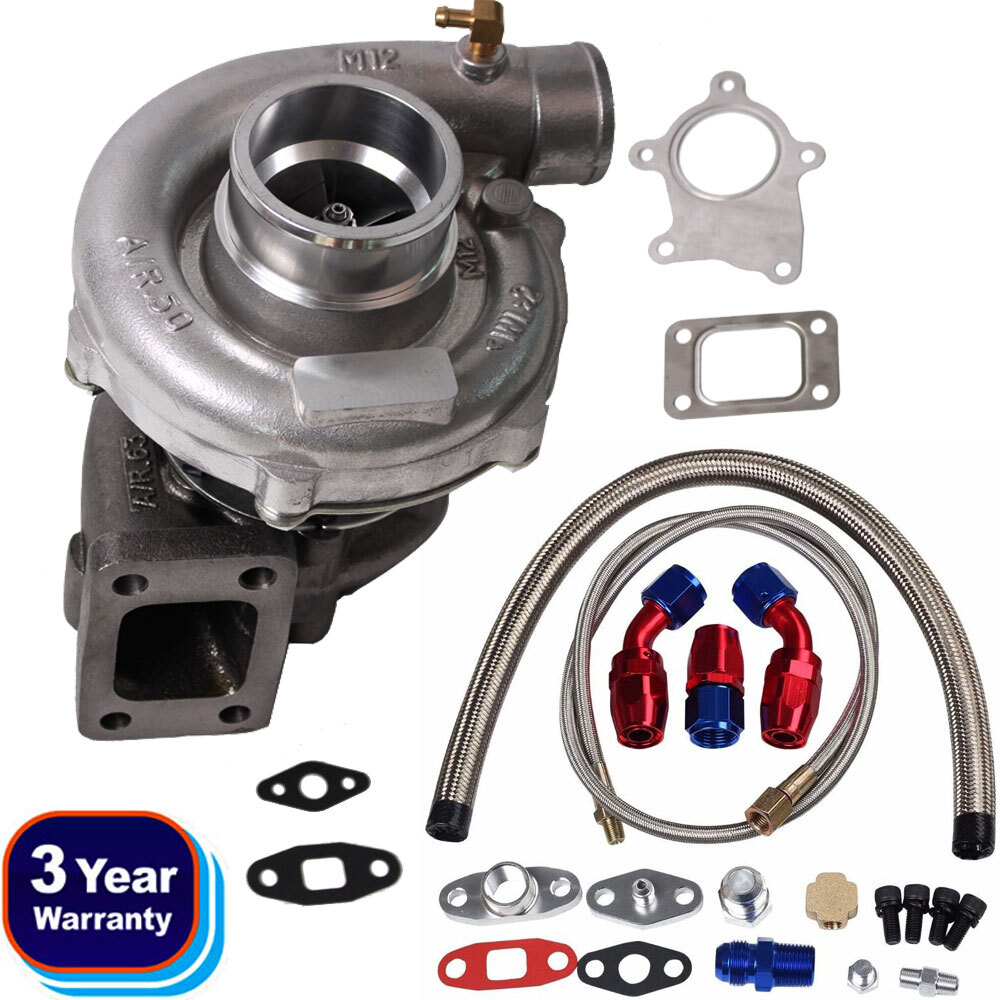 T04E T3/T4 A/R.63 400+HP External wastegate STAGE III Turbocharger+Oil line kit