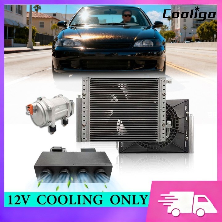 12V Underdash AC Car Electric only Cooling A/C Unit Compressor Universal 12V Underdash AC Car Electric only Cooling A/C Unit Compressor Universal