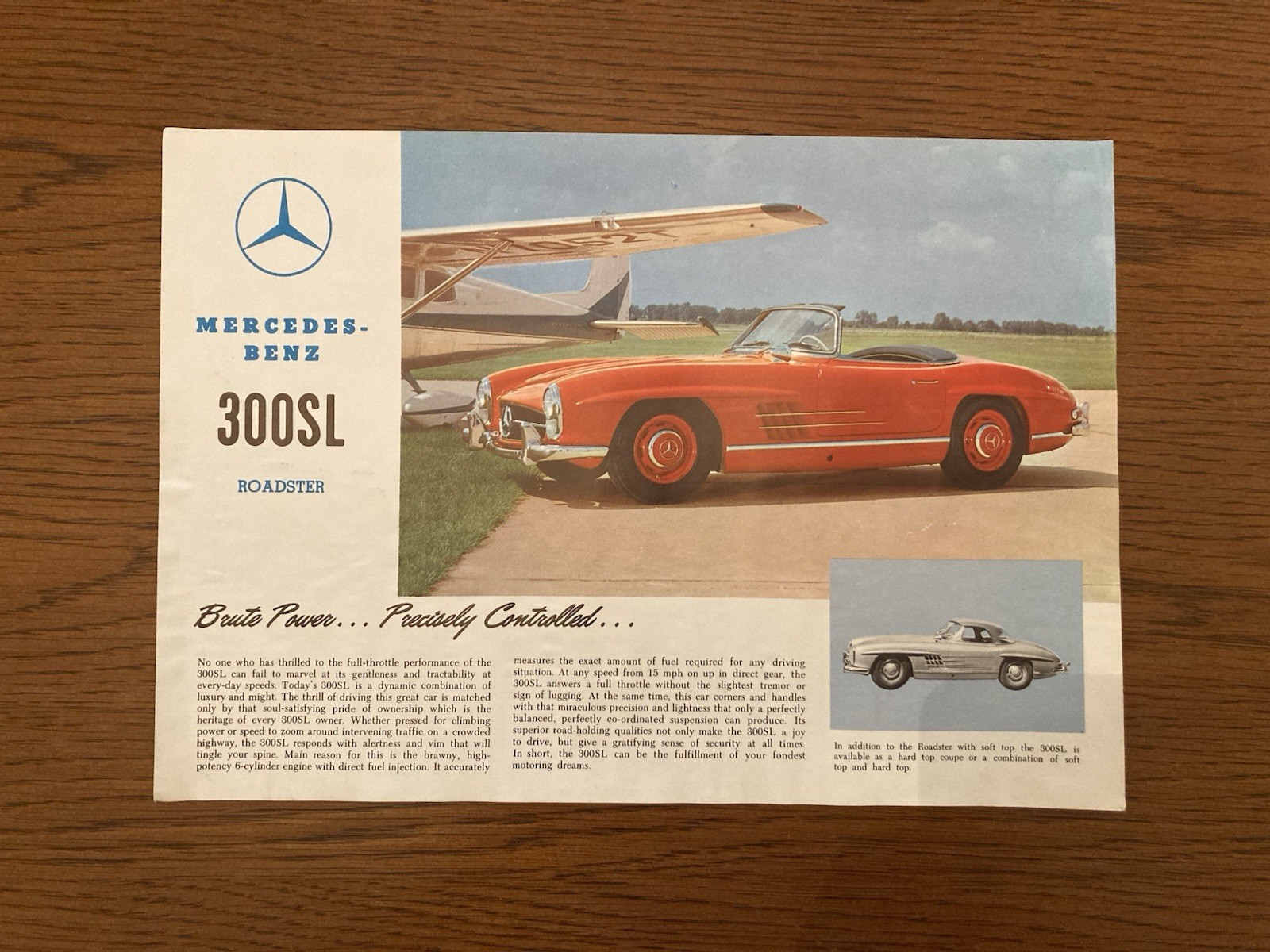 Mercedes - Benz 300SL (R198) Roadster Sales Sheet Brochure - USA Mercedes - Benz 300SL (R198) Roadster Sales Sheet Brochure - USA