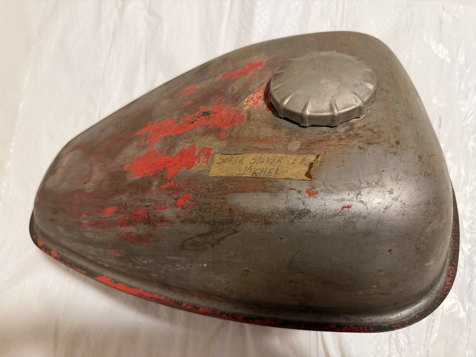 1960\'s Cushman Super Silver Eagle Gas Tank - OEM - Good,Used Condition