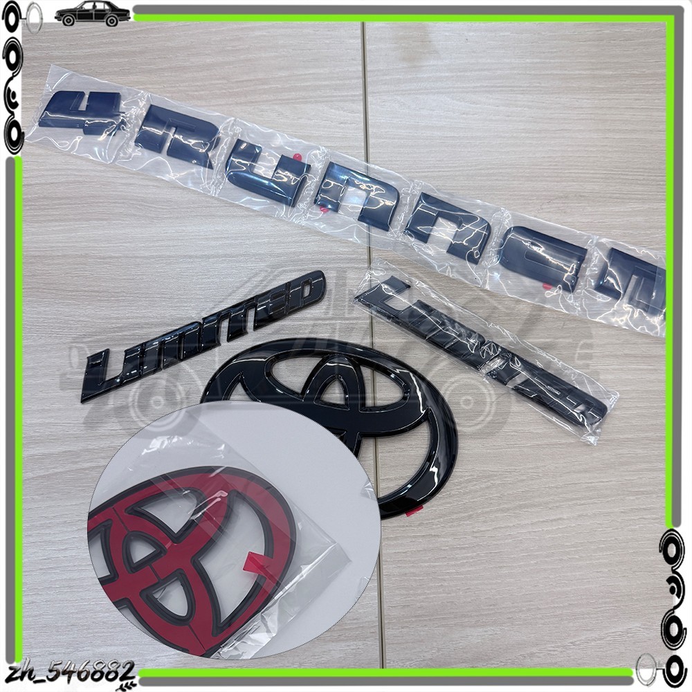 4Pcs Gloss Black Emblem Overlay Kit For 2025 Limited Letter Tailgate Side Badges
