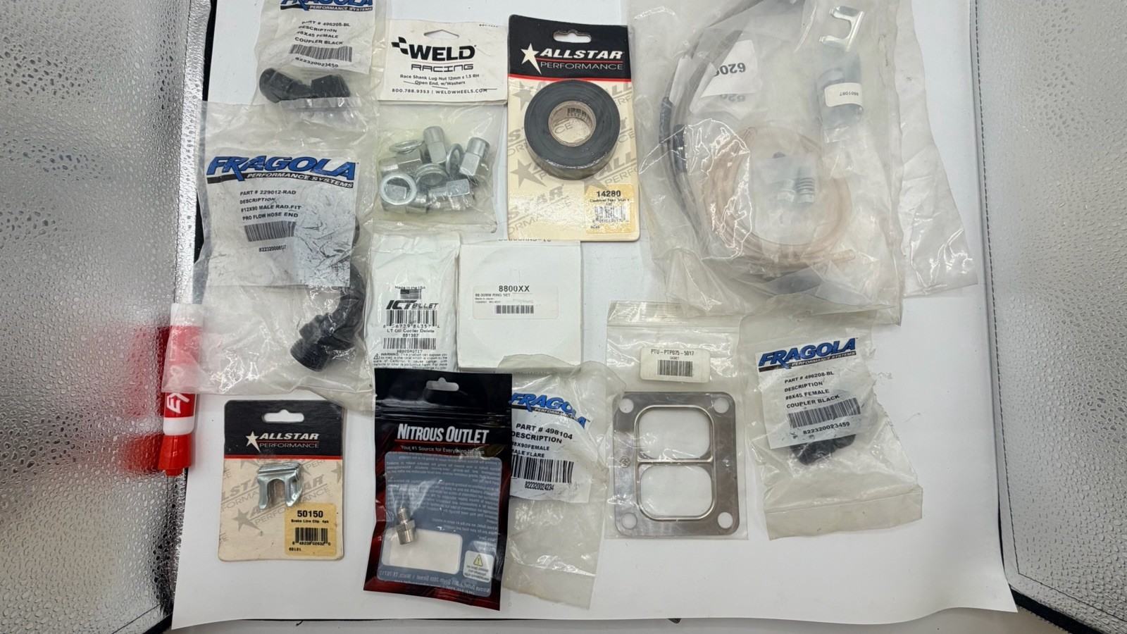 Performance Auto Parts Mixed Lot Fragola Allstar Nitrous Fittings Gasket #013 Performance Auto Parts Mixed Lot Fragola Allstar Nitrous Fittings Gasket #013