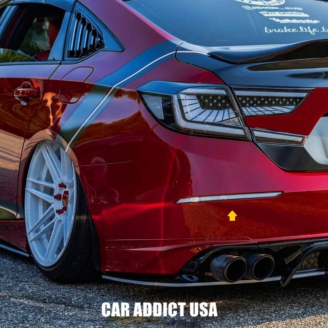 White Rear Bumper Reflector Light For 2018-2022 Honda Accord Dynamic Turn Signal White Rear Bumper Reflector Light For 2018-2022 Honda Accord Dynamic Turn Signal