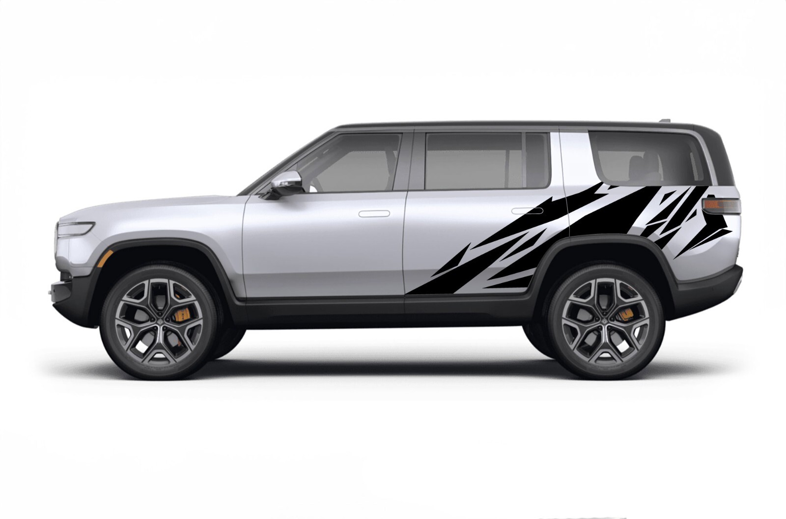 Pattern geometric shapes decal sticker graphic design kit for Rivian R1S 1st Gen
