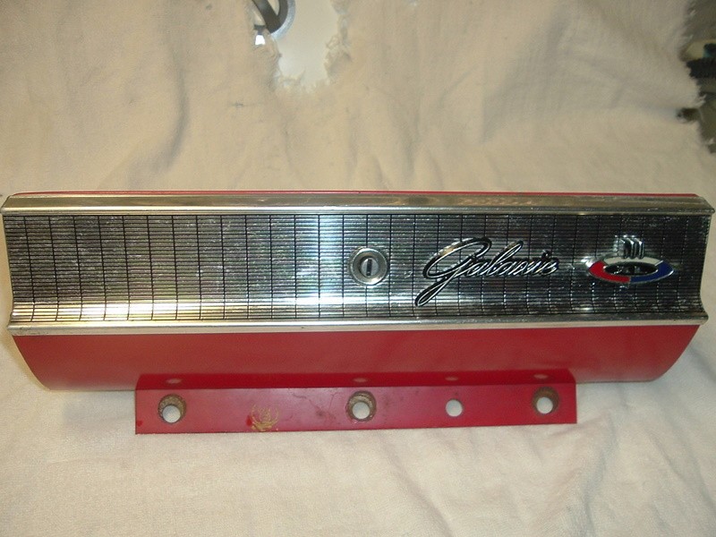 1963 63 Ford Galaxie XL 500 Red Glove Compartment Door & Trim 1963 63 Ford Galaxie XL 500 Red Glove Compartment Door & Trim