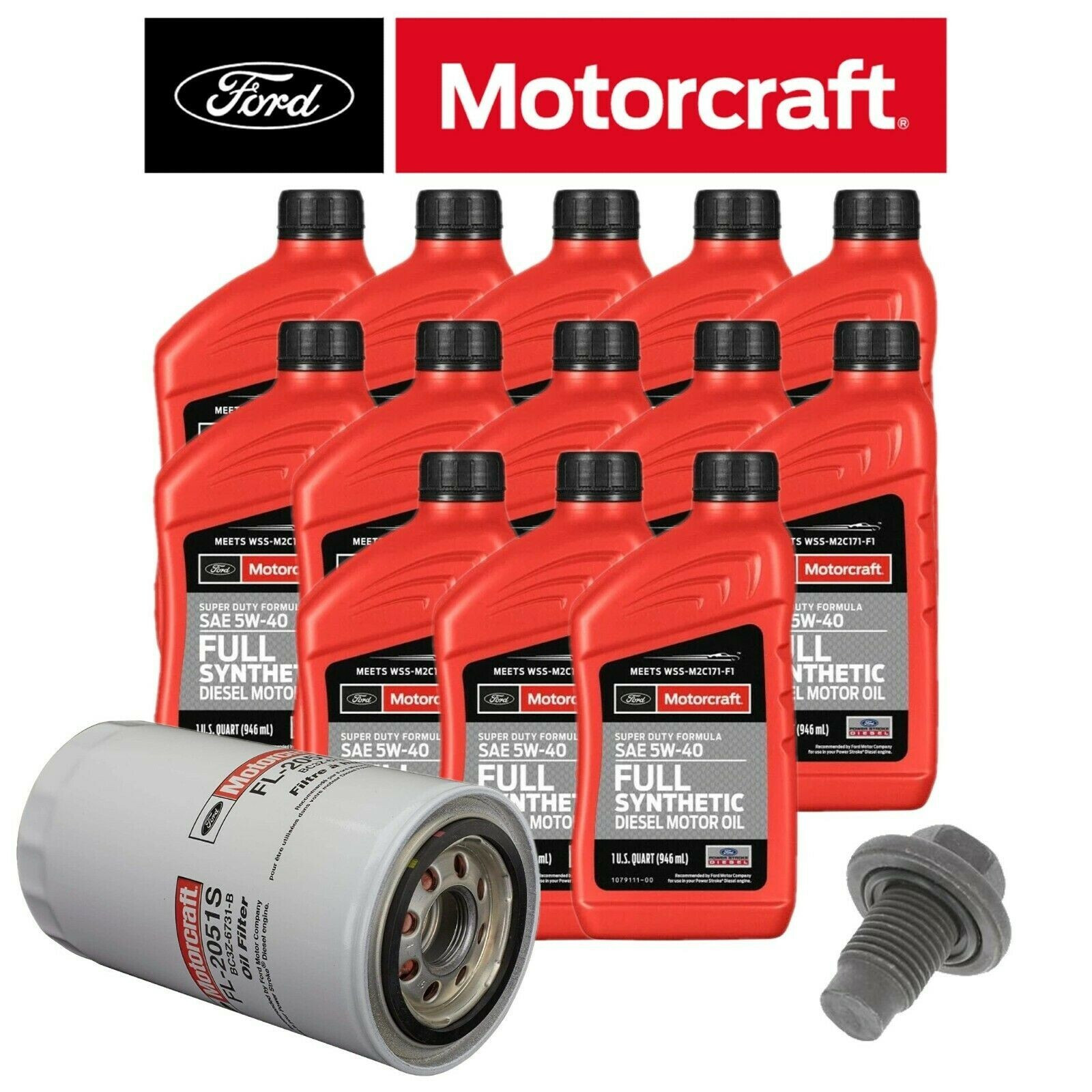 Motorcraft Synthetic 5W-40 Engine Oil Change Kit For 11+ Ford 6.7L Powerstroke