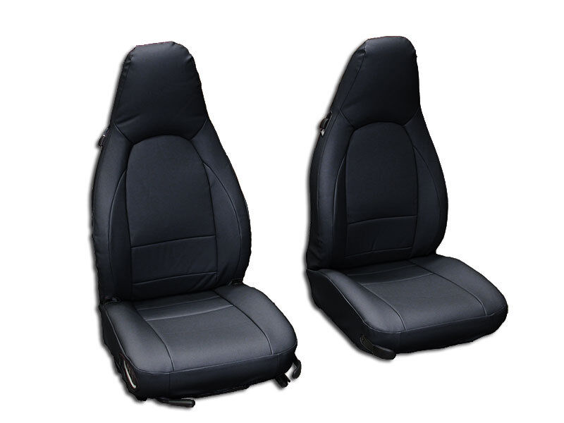 FOR PORSCHE 911 928 944 968 BLACK IGGEE CUSTOM MADE FIT 2 FRONT SEAT COVERS