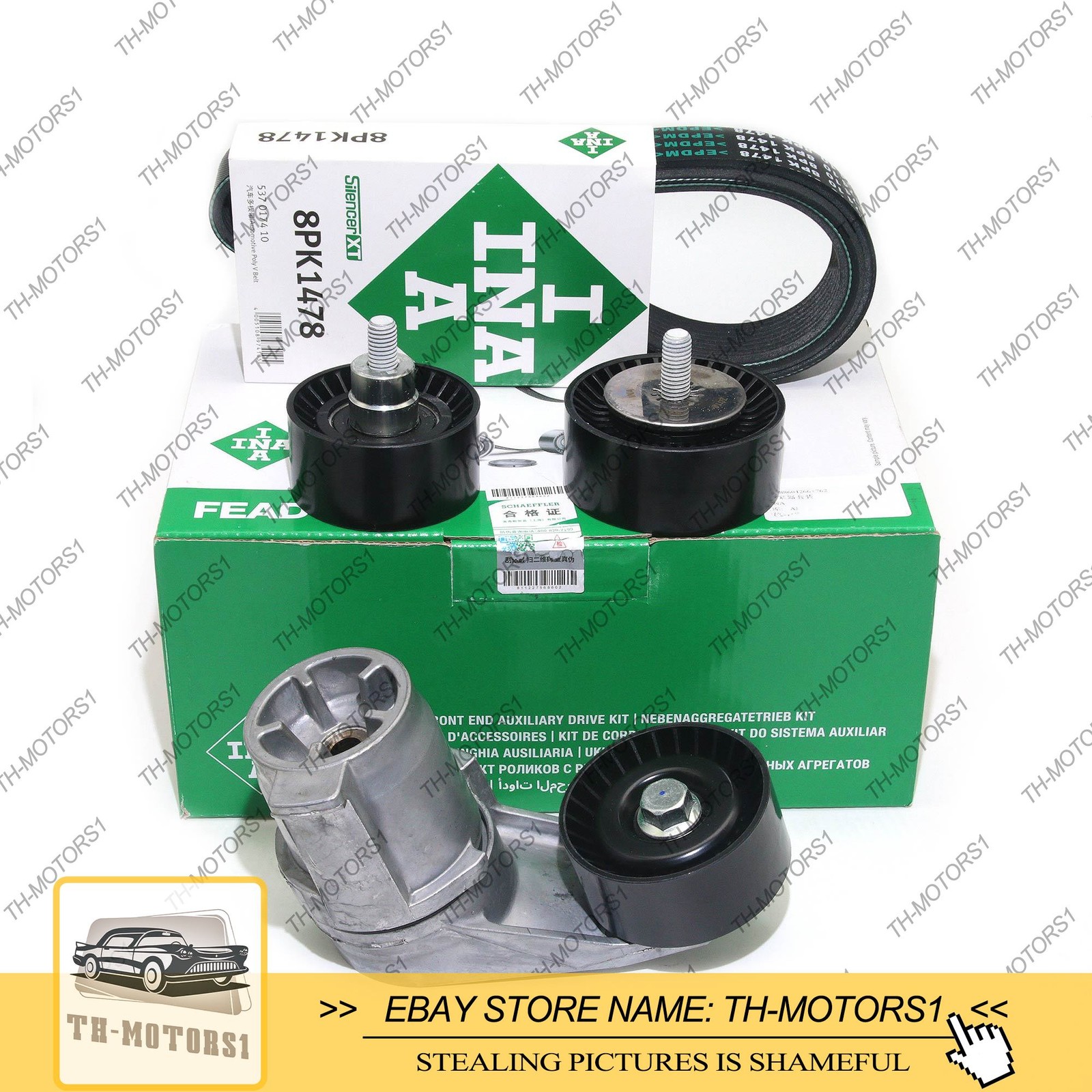 OEM 4PCS Belt Tensioner Pulley Kit For BMW F01 F10 F30 335i 535i N55 11288604266