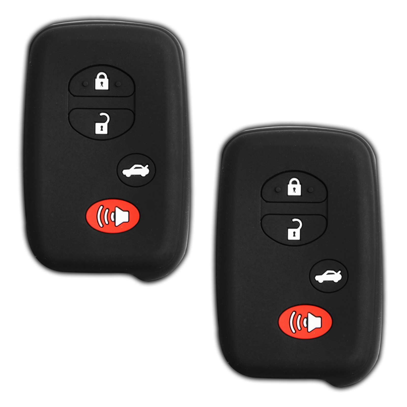 2 Key Fob Cover for 2007-2012 Toyota Avalon Remote Case Rubber Skin Jacket
