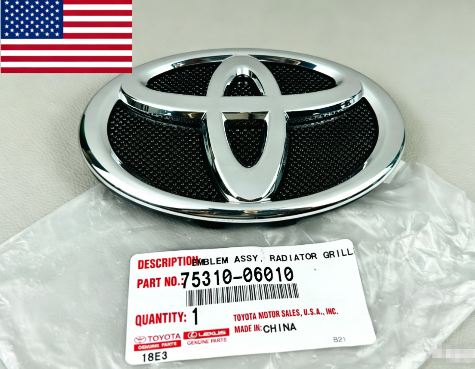 75310-06010 For Toyota Front Grill Emblem Badge 2014-2017 Camry 2013-2015 Avalon