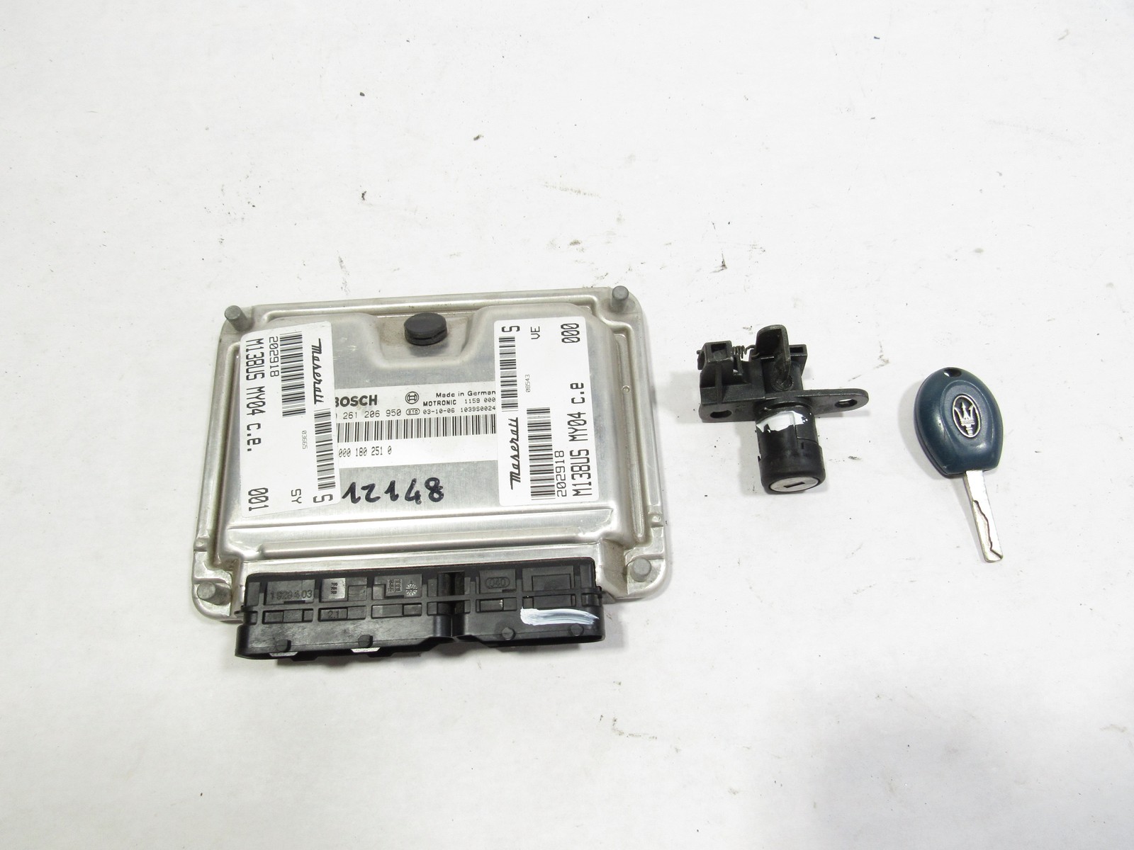 02-06 Maserati Coupe GT 2004 4.2L ECU Engine Ignition Module Lock Key Set |