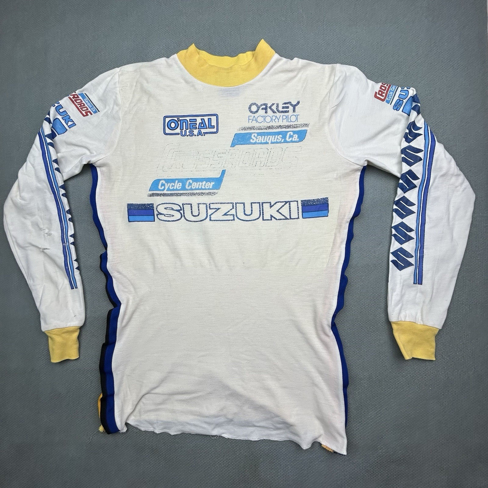 Vtg O\'Neal Suzuki Motocross Jersey 80s Long Sleeve Mens Medium Oakley Moto *READ