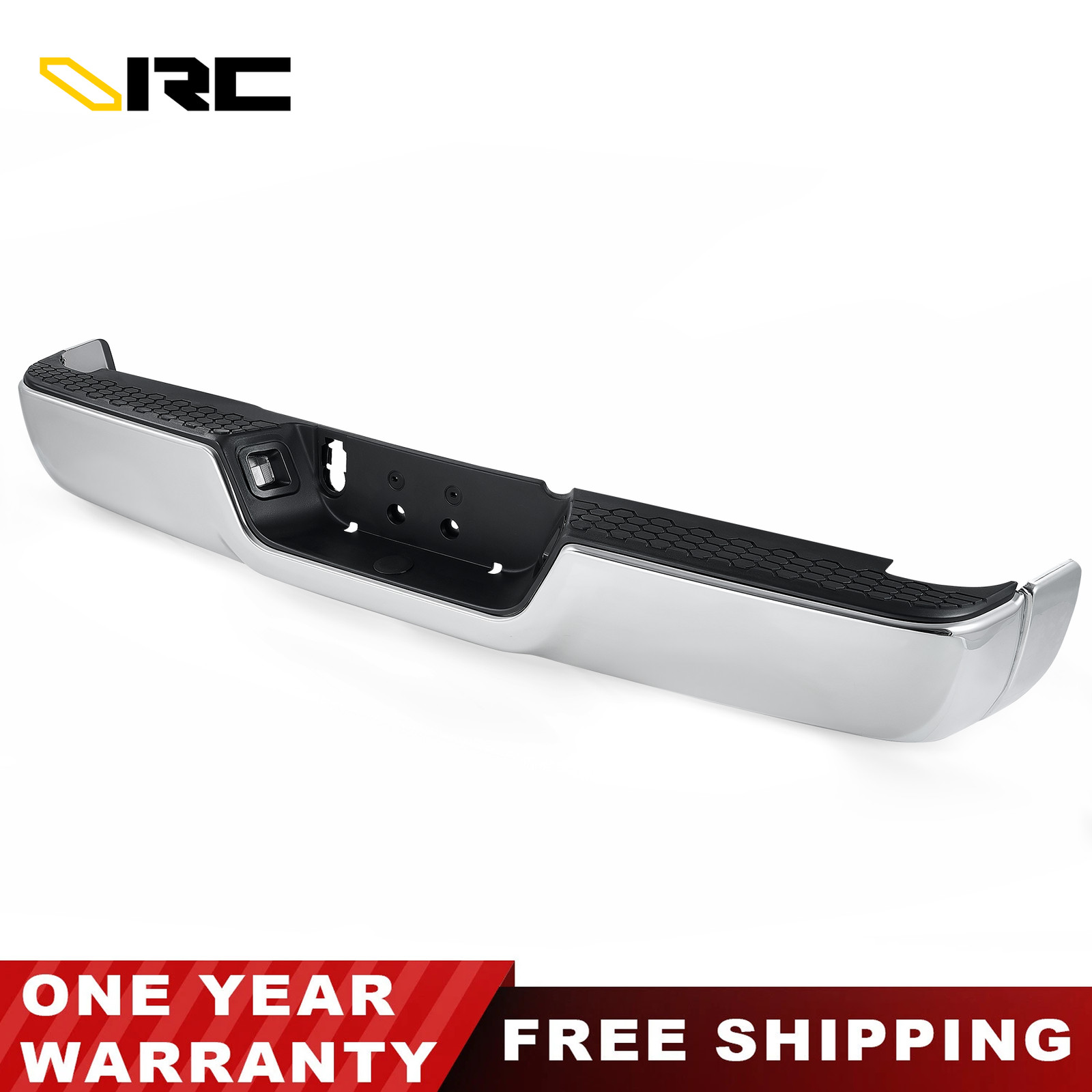 For 2009-2018 Dodge Ram 1500 Chrome Steel Rear Step Bumper w/o Sensor Holes