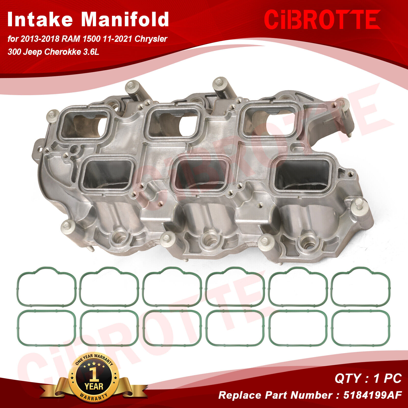 Upgrade Lower Intake Manifold for 2013-18 RAM 1500 11-21 Chrysler 300 Jeep 3.6L