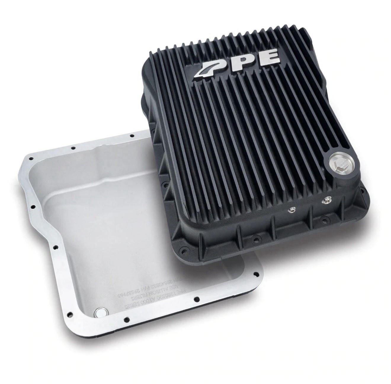 PPE Standard Profile Black Transmission Pan For 01-19 GM 6.6L Diesel For Allison