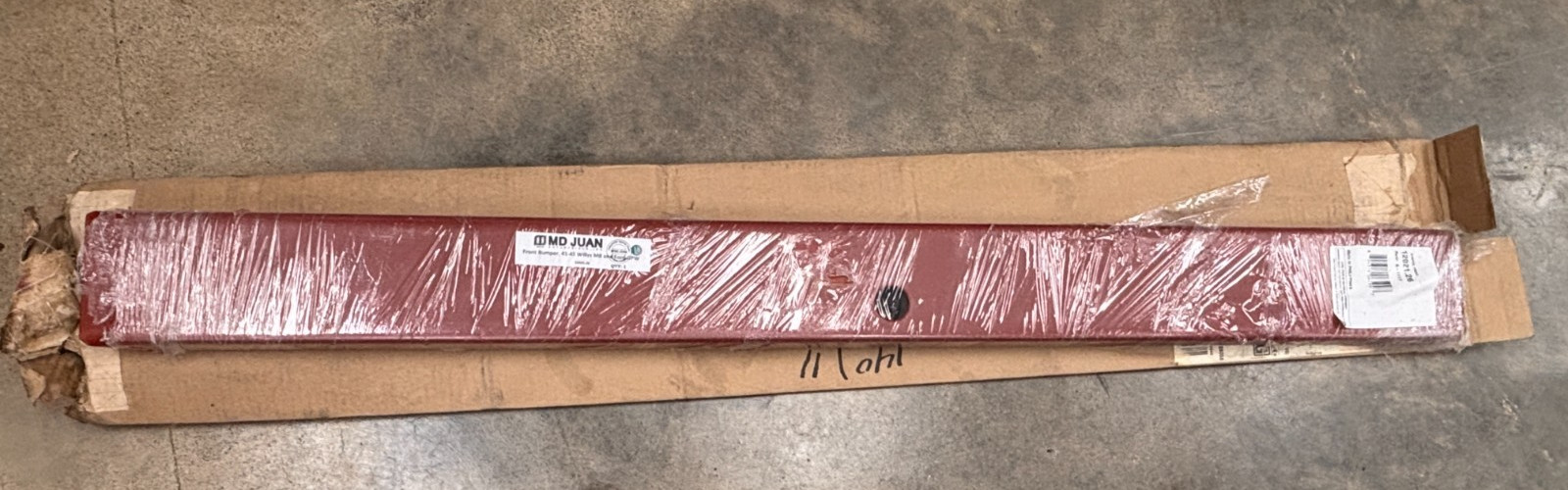 NEW Omix 12021.26 Front Bumper for 1941-1945 Willys MB & Ford GPW Jeep