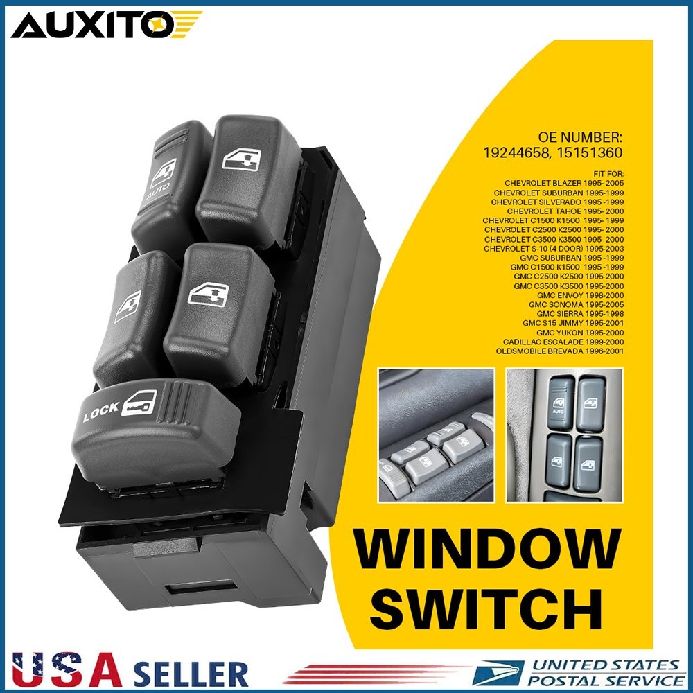 For 1995 -99 Chevrolet Suburban Silverado GMC Yukon Master Power Window Switch
