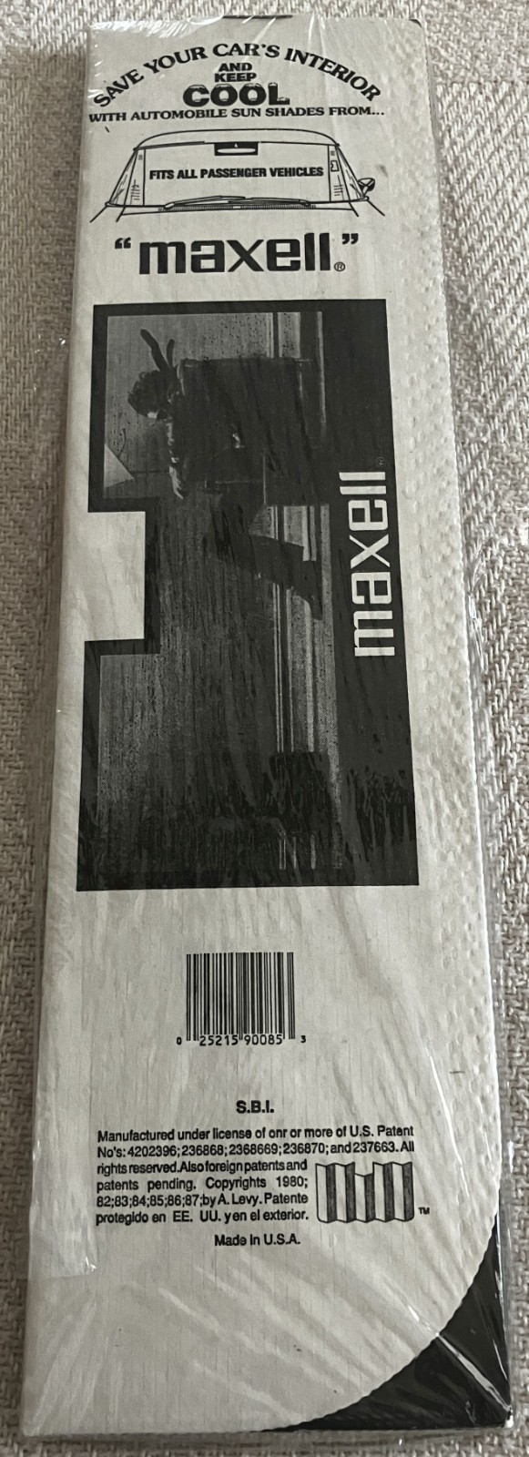 Rare Vintage \'80s Maxell Windshield Sun Shade: Steve Steigman\'s \