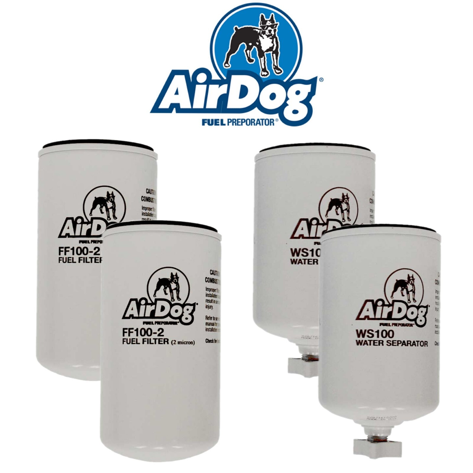 Airdog WS100 Water Separator & FF100-2 Fuel Filter Pair For All AirDog Systems