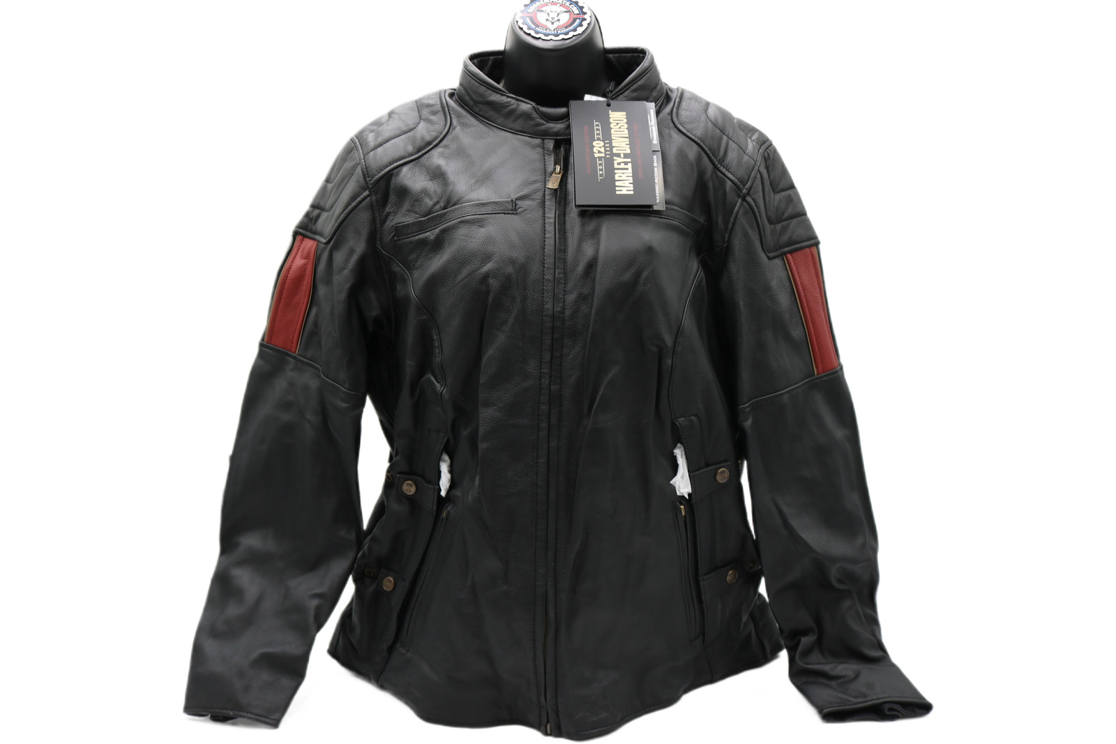 97028-23VW NWT HARLEY-DAVIDSON WOMENS LEATHER JACKET NOSTALGIA TRIPLE VENT 1W