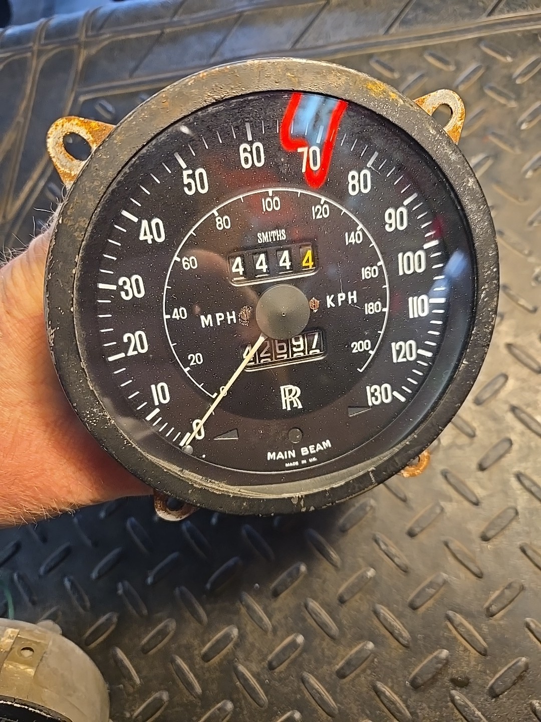 Vintage Rolls Royce Silver Shadow Speedometer 1960s Vintage Rolls Royce Silver Shadow Speedometer 1960s
