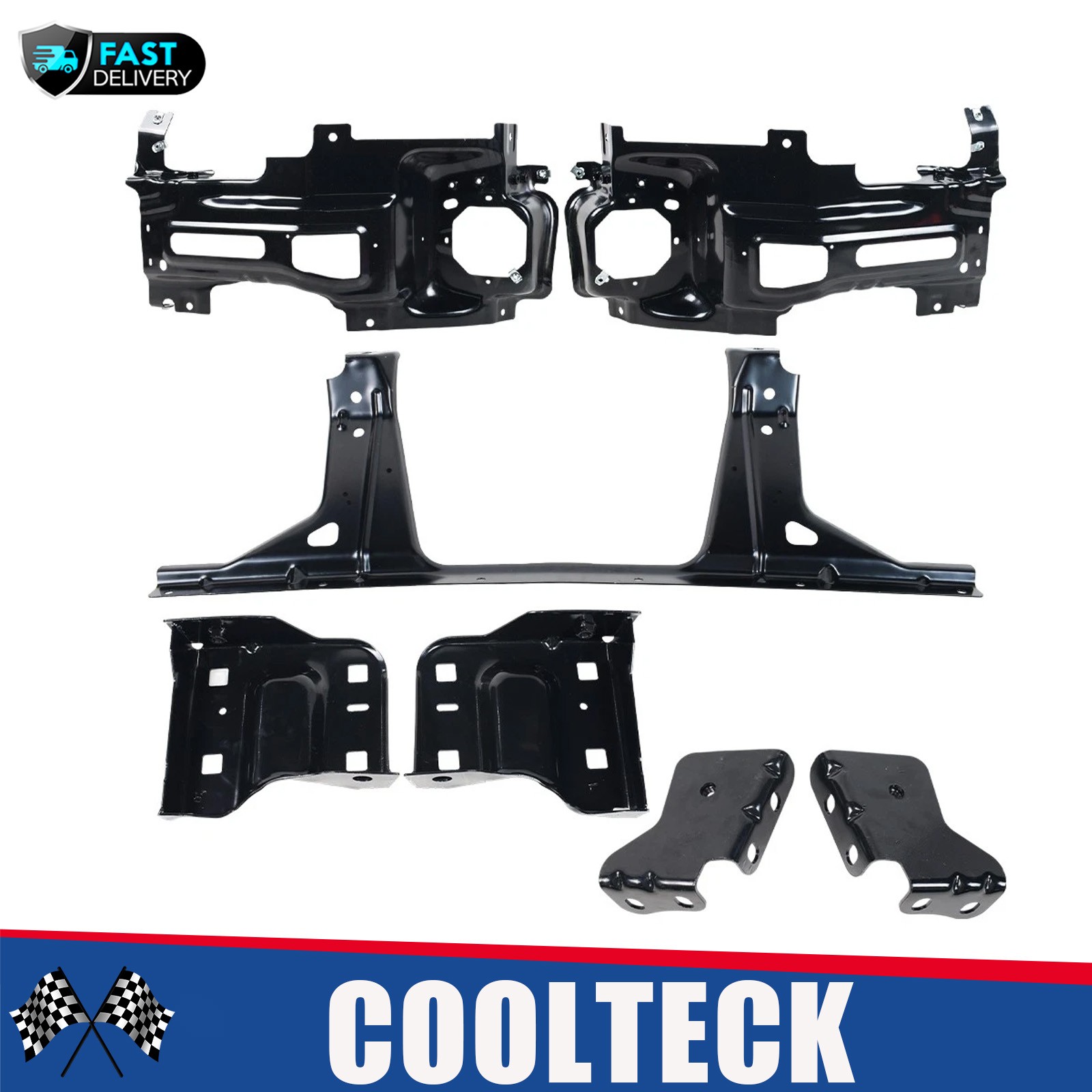 For 15-19 Chevy Silverado 2500 HD 3500 New Front Bumper Brackets &Retianer Steel