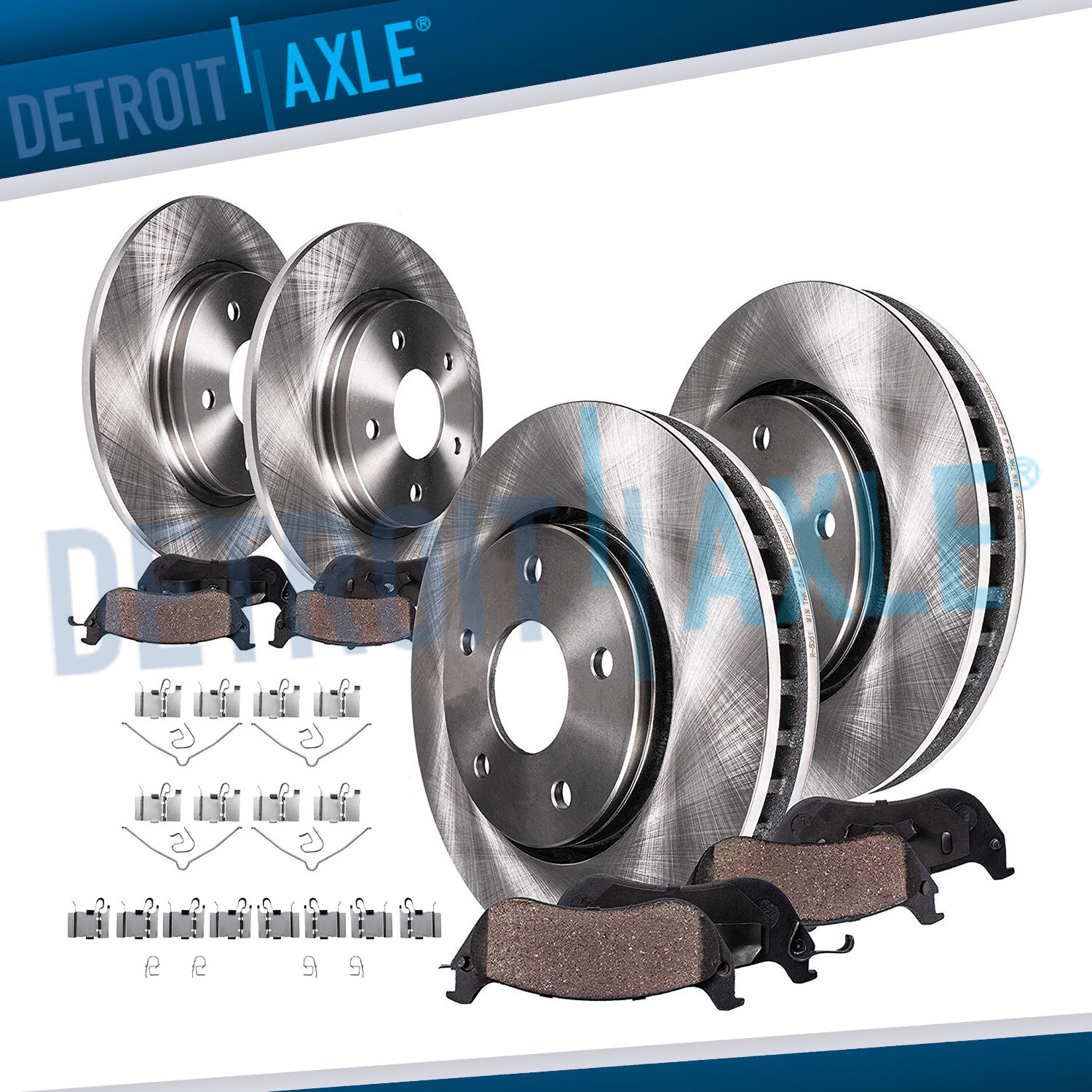 Front & Rear Rotors Brake Pads for Toyota Sienna Highlander Lexus RX450h RX350