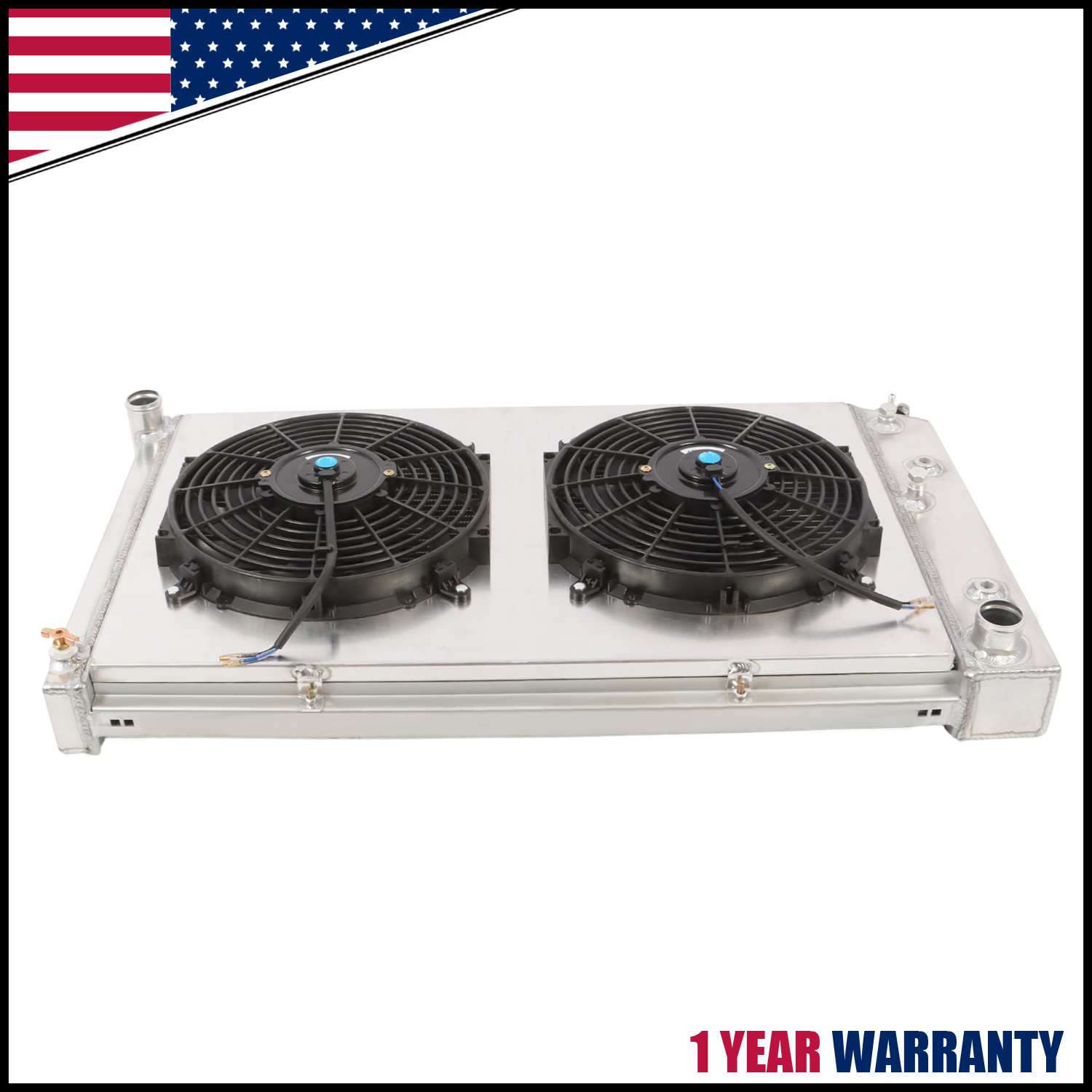 For 1968-72 Chevy Chevelle Pontiac GTO LeMans 4 Row Aluminum Radiator w/ Fan