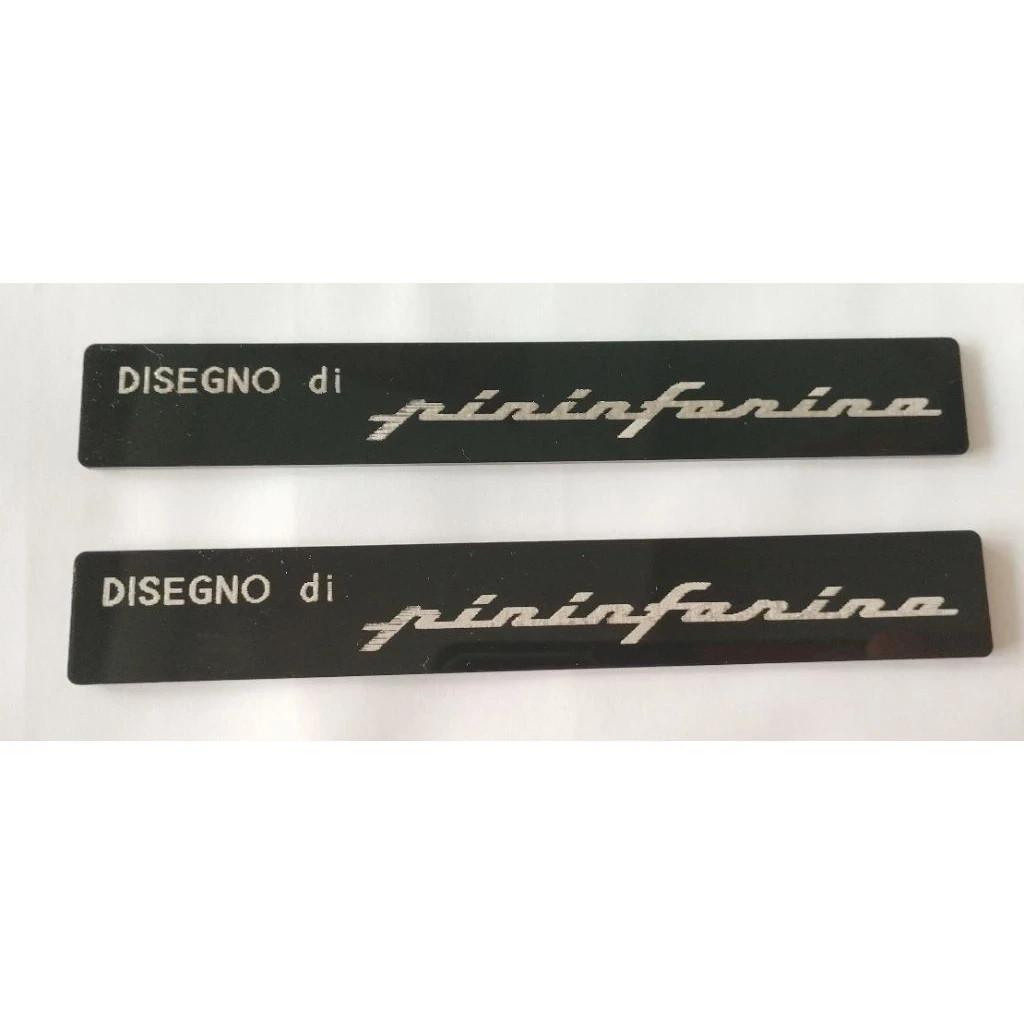 2pcs Pininfarina Emblem Black for Alfa Fiat Maserati Coupe Ferrari F40 308 F50
