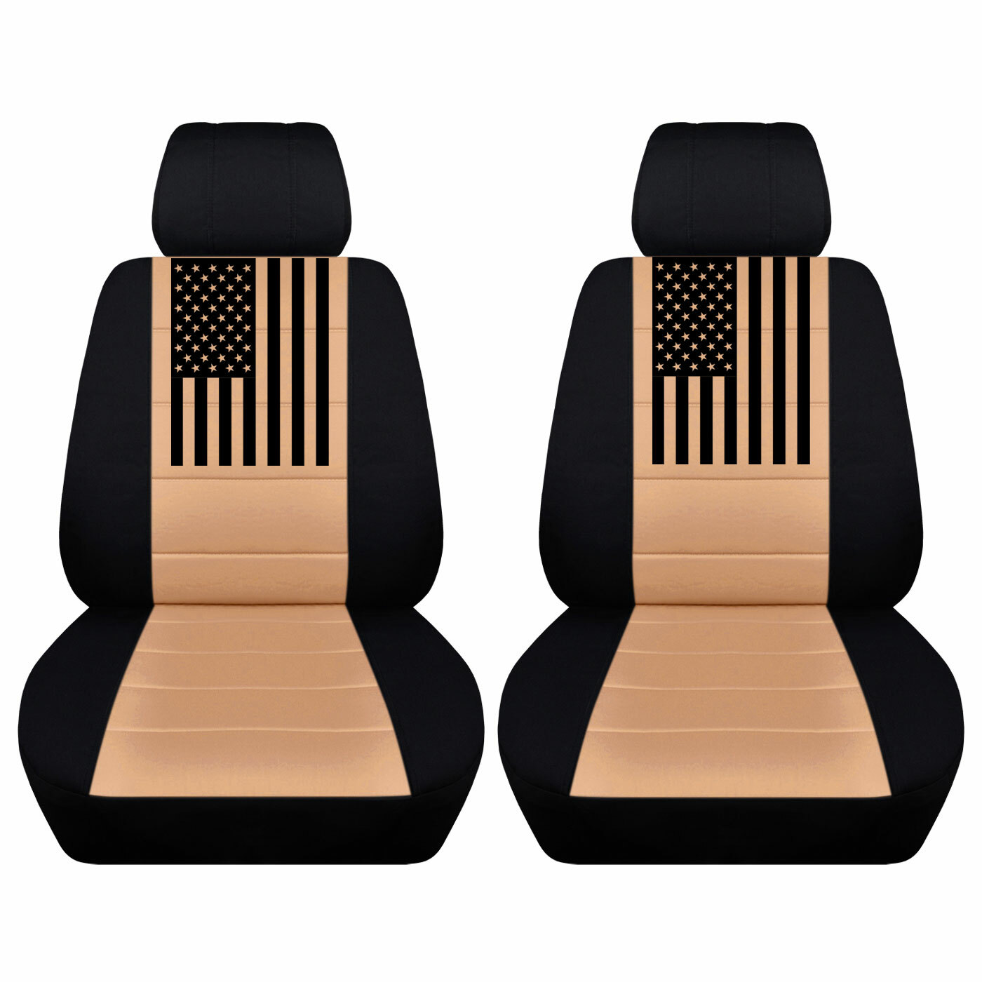 Truck Seat Covers Fits 1965-1991  Ford Bronco American Flag Car Seat Covers