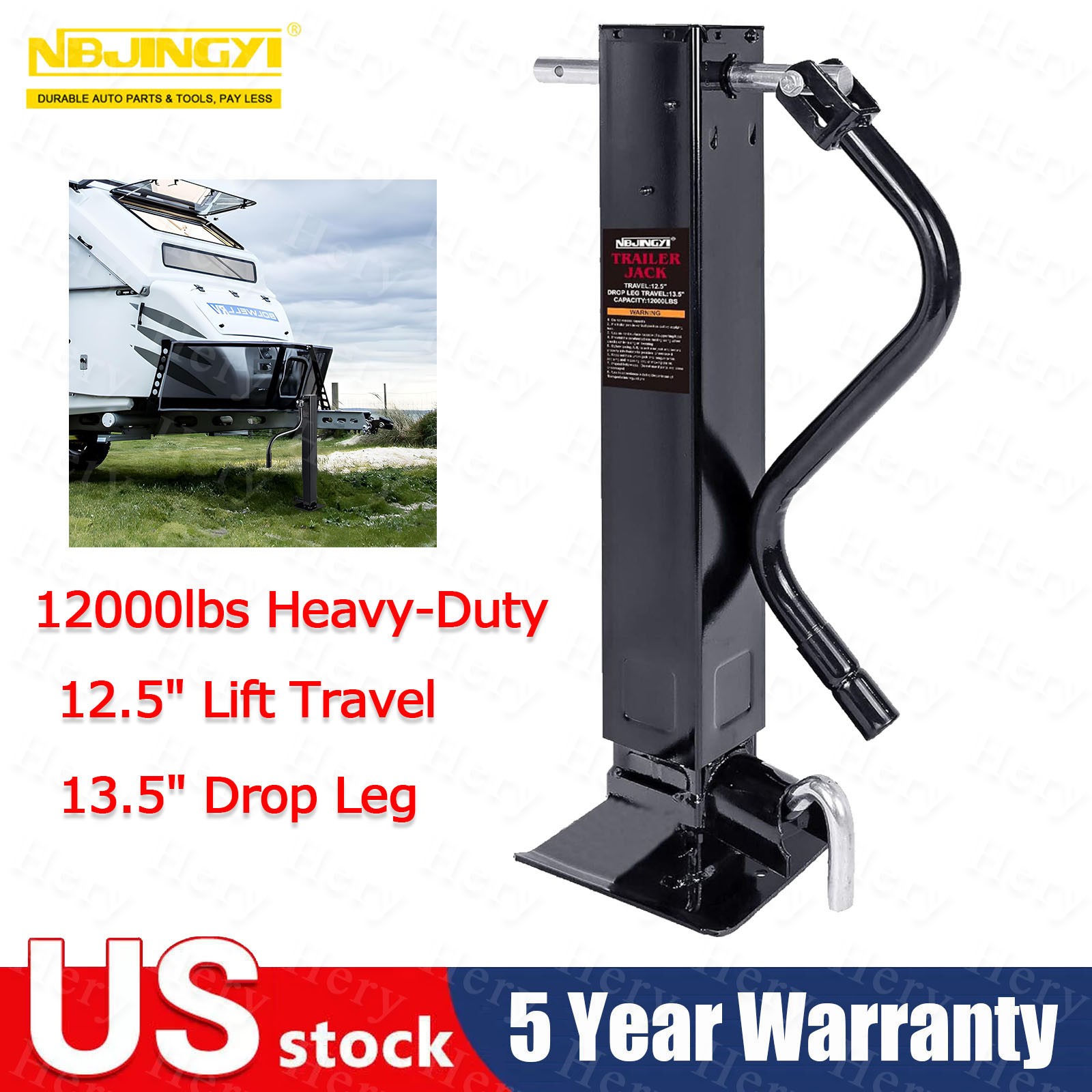 12000lbs Heavy-Duty Trailer Jack Weld-on 12.5\