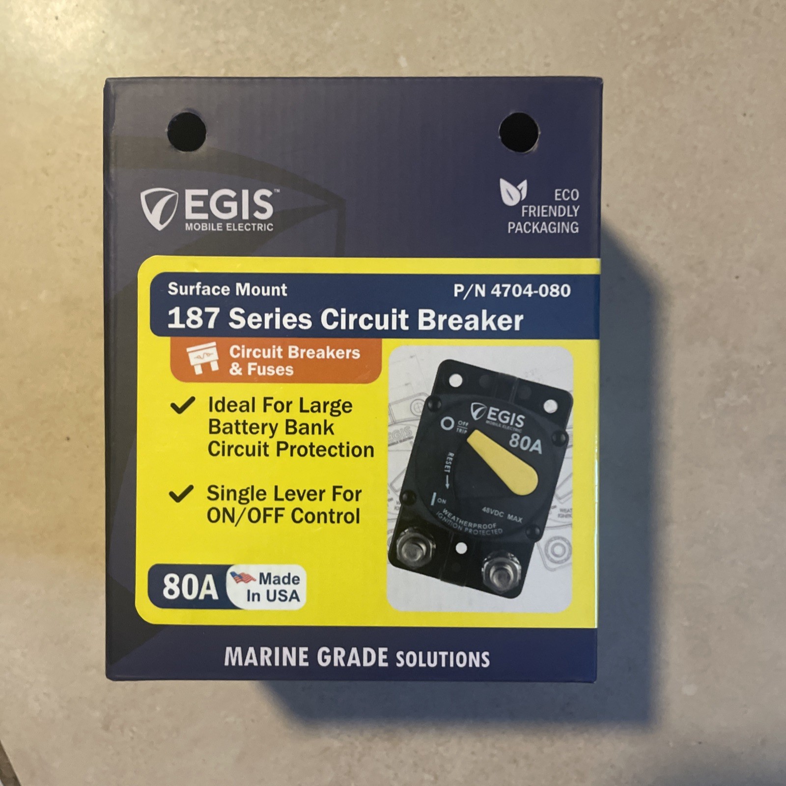 EGIS 87-Series 80 Amp Circuit Breaker Surface Mount EGIS 87-Series 80 Amp Circuit Breaker Surface Mount