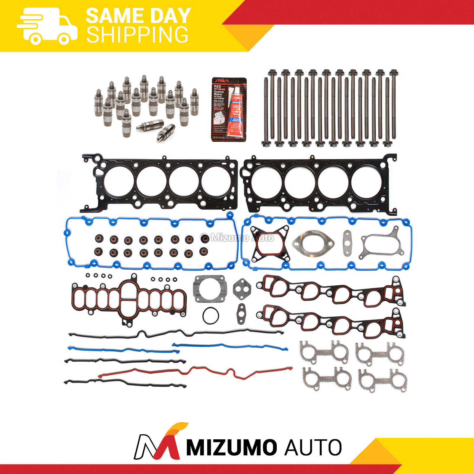 Head Gasket Set Bolts Lifters Fit 96-98 Ford Mustang Crown Victoria Mercury 4.6