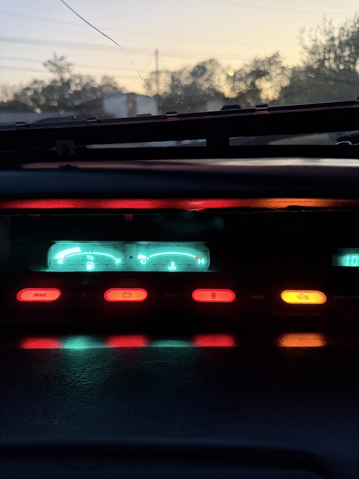 92-96 Honda Prelude BB4 Digital Temperature Fuel Gauge Cluster Display TESTED