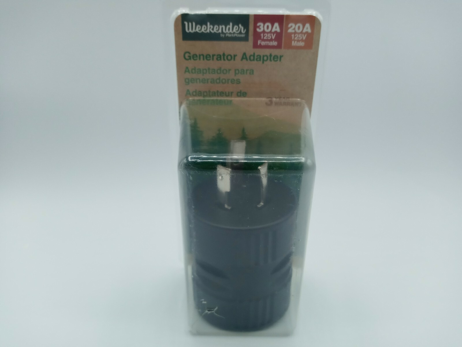 WEEKENDER by ParkPower GENERATOR ADAPTER 30A 125V Female 20A 125V Male *NEW* WEEKENDER by ParkPower GENERATOR ADAPTER 30A 125V Female 20A 125V Male *NEW*