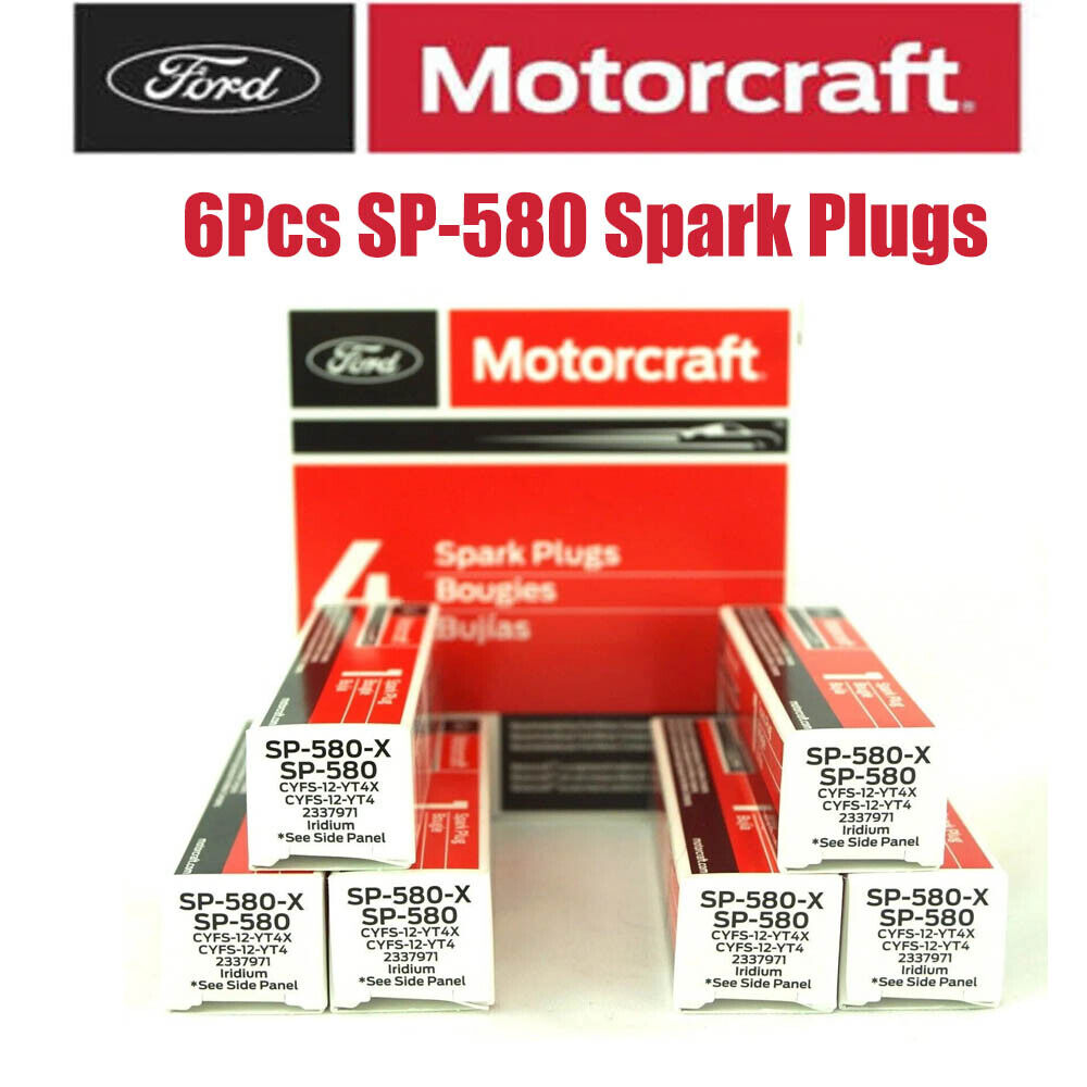 6PCS Genuine Motorcraft SP534 SP580 SP580X Iridium Spark Plug For Ford F150