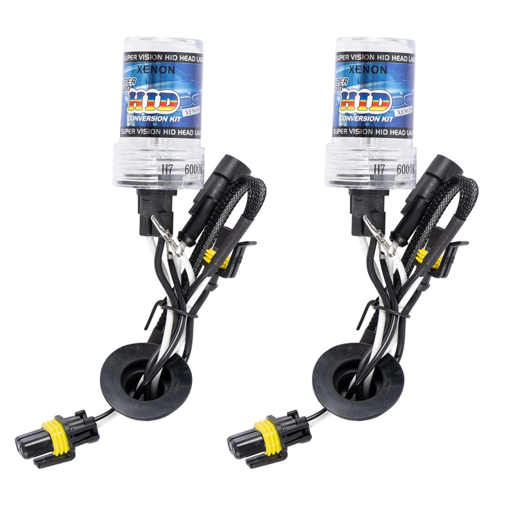 One Pair 6000K H7 HID Xenon Bulbs Replace Factory Headlight Hi/low beams