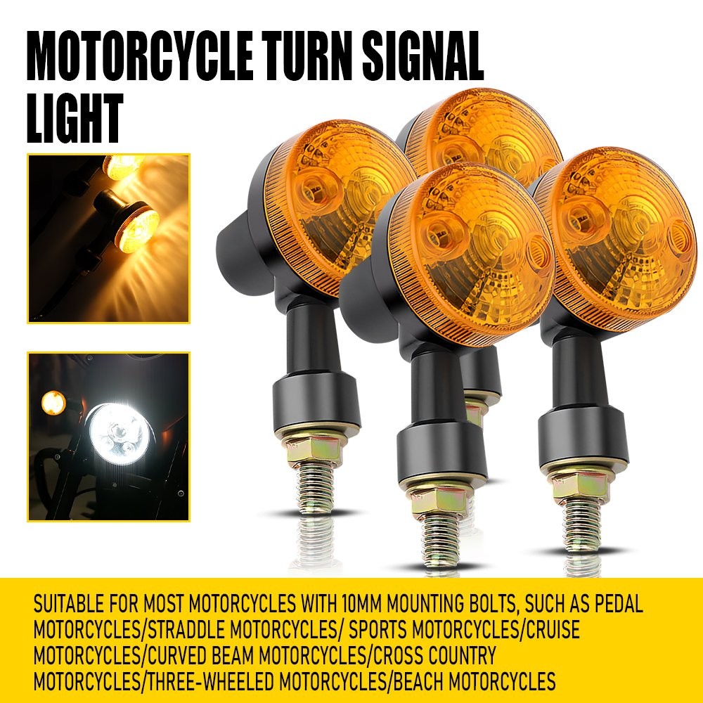 4X Black Turn Signal For Honda CL350K Scrambler/ CB350K 1968-1973 XL250K 72-76