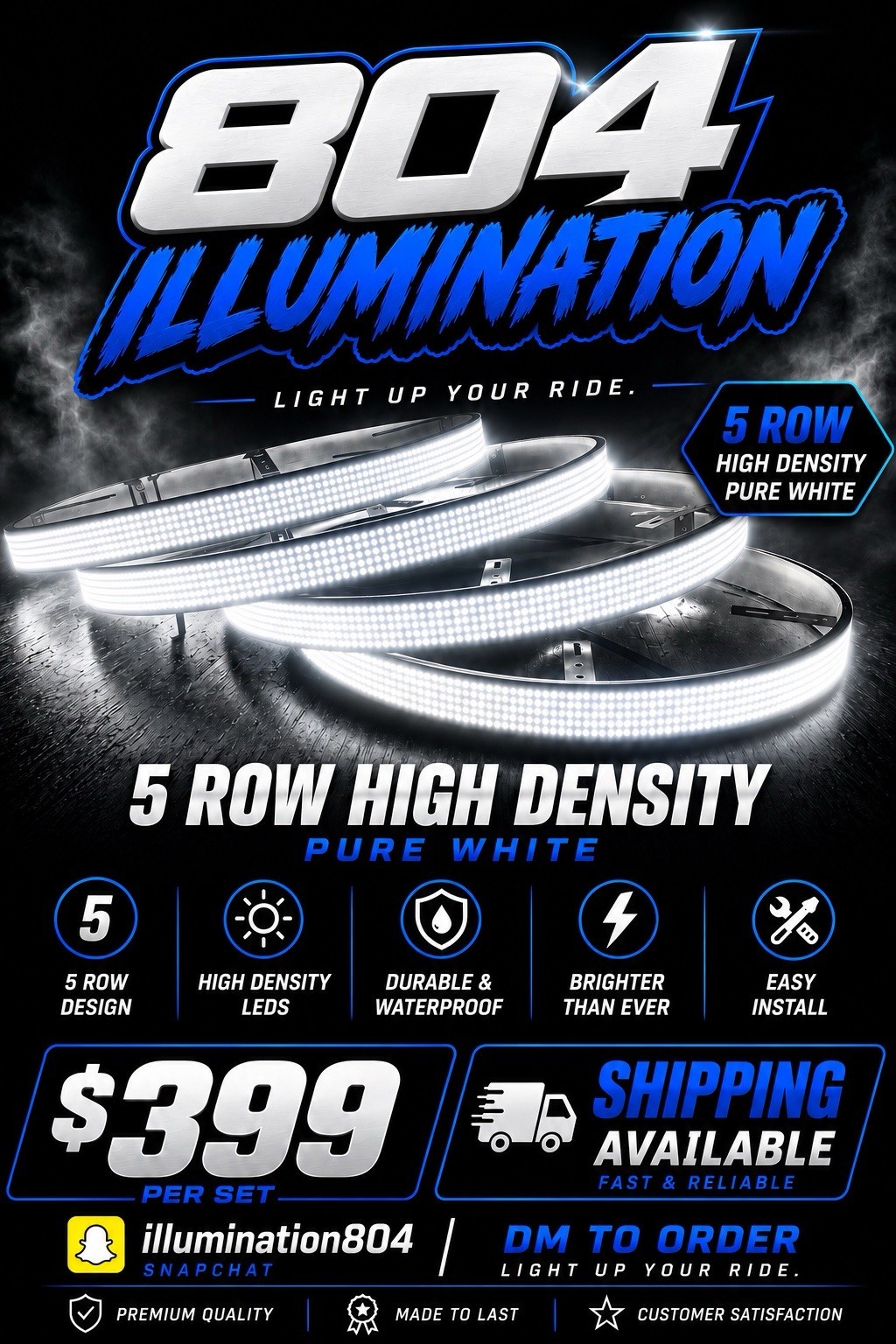 5 Row High Density Wheel Lights